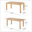 Outdoor Expandable Acacia Wood Dining Table,Natural-613743437