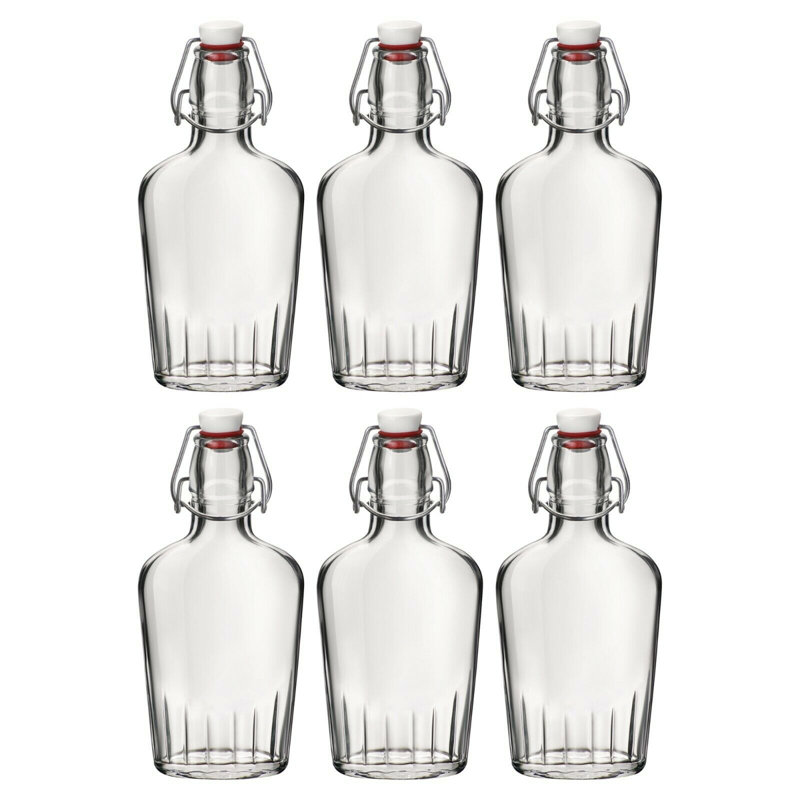 Glass Oil & Vinegar Cruet Set, 8cm H x 8cm W x 4cm D
