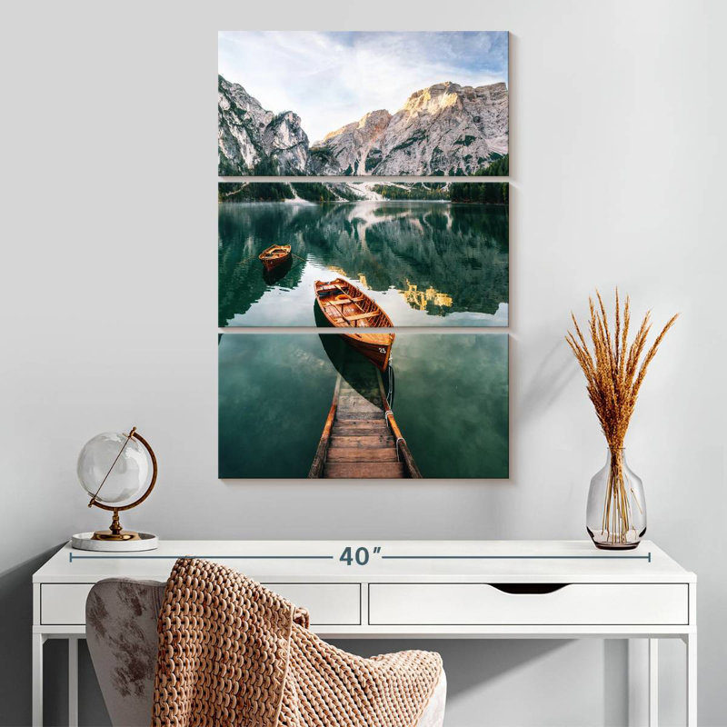 Quai Alvord Lake Braies, H 32 po x l 20 po