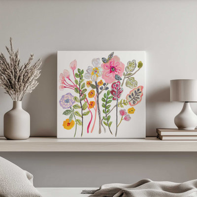 «Colorful Floral Bouquet VII» par Karen Fields, reproduction d'art sur toile