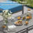 Outdoor Swivel Rocker Bistro Set 3 Piece, Aluminum Patio Furniture Set With Coffee Table & 5" Thick Cushions, 360° Swivel Rocking Chairs For Porch, Backyard, Balcony-1855603523-1855603532