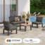 Ensemble de conversation modulaire en aluminium 7 pièces pour patio avec canapé inclinable 10 positions, coussins et table basse-1770354572-1770354573
