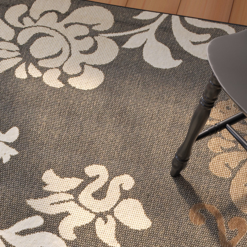 Tapis d'intérieur / extérieur à fleurs Herefordshire Performance, Carré 6 pi 7 po