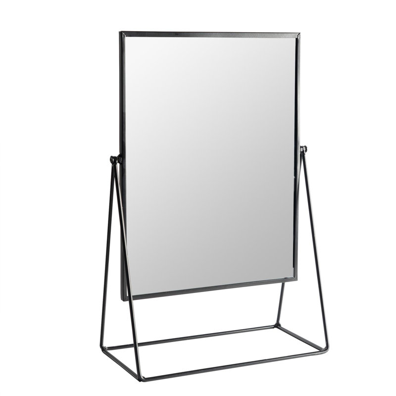 Harbour Housewares - Dressing Table Vanity Makeup Mirror - 32 x 50cm , 1, Black