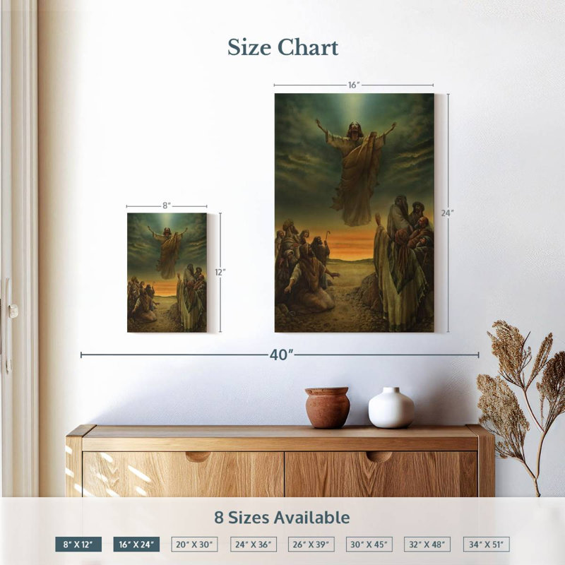Illustration du Christ, H 12 po x l 8 po