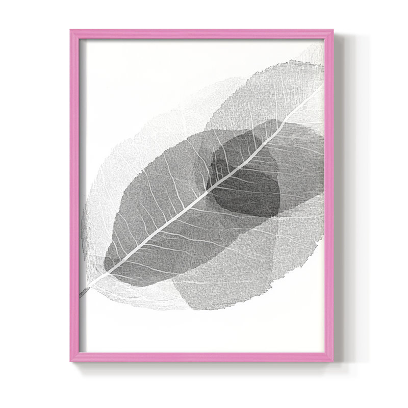 Imprimé floral Floral XL - prêt à être accroché , Rose, H 10 po x l 8 po