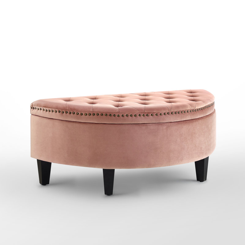 Rangement demi-cercle capitonné noir 44 po Venne, Rosé