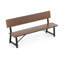 Banc extra long de 72 pouces avec siège et dossier en PEHD toutes saisons pour porche de jardin-387000781