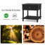 Table de bout en bois massif de 24 po avec tiroir et tablette, table d'appoint avec rangement pour le salon et la chambre à coucher-528035888
