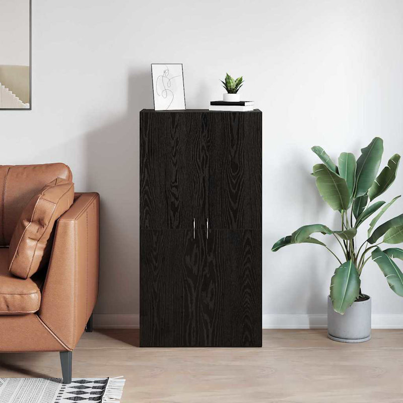 Storage Cabinet, Black Oak