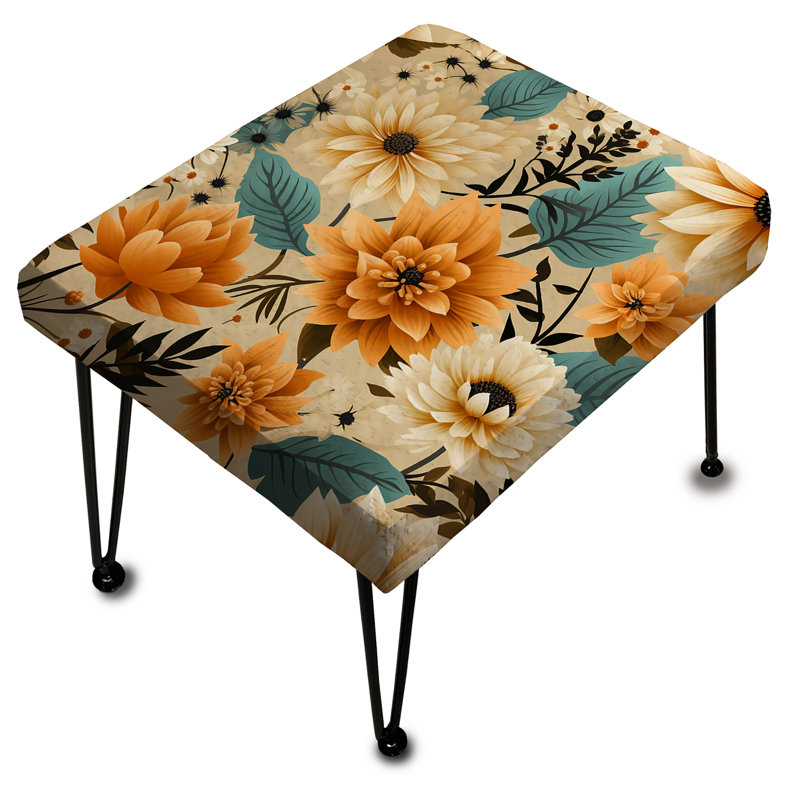 Repose-pieds Mod Floral Nostalgia IV - Mid-Century