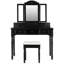 Ensemble de coiffeuse avec tabouret et miroir-677264411