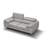 Mayer 73" Genuine Leather Flared Arm Loveseat