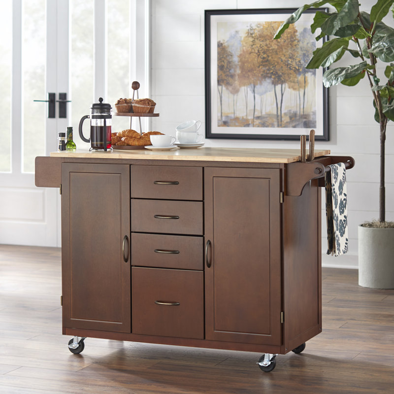 Harwick Wood Kitchen Island, Espresso