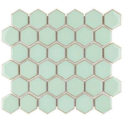 Hudson Due 2" X 2" Hex Porcelain Mosaic Floor and Wall Tile