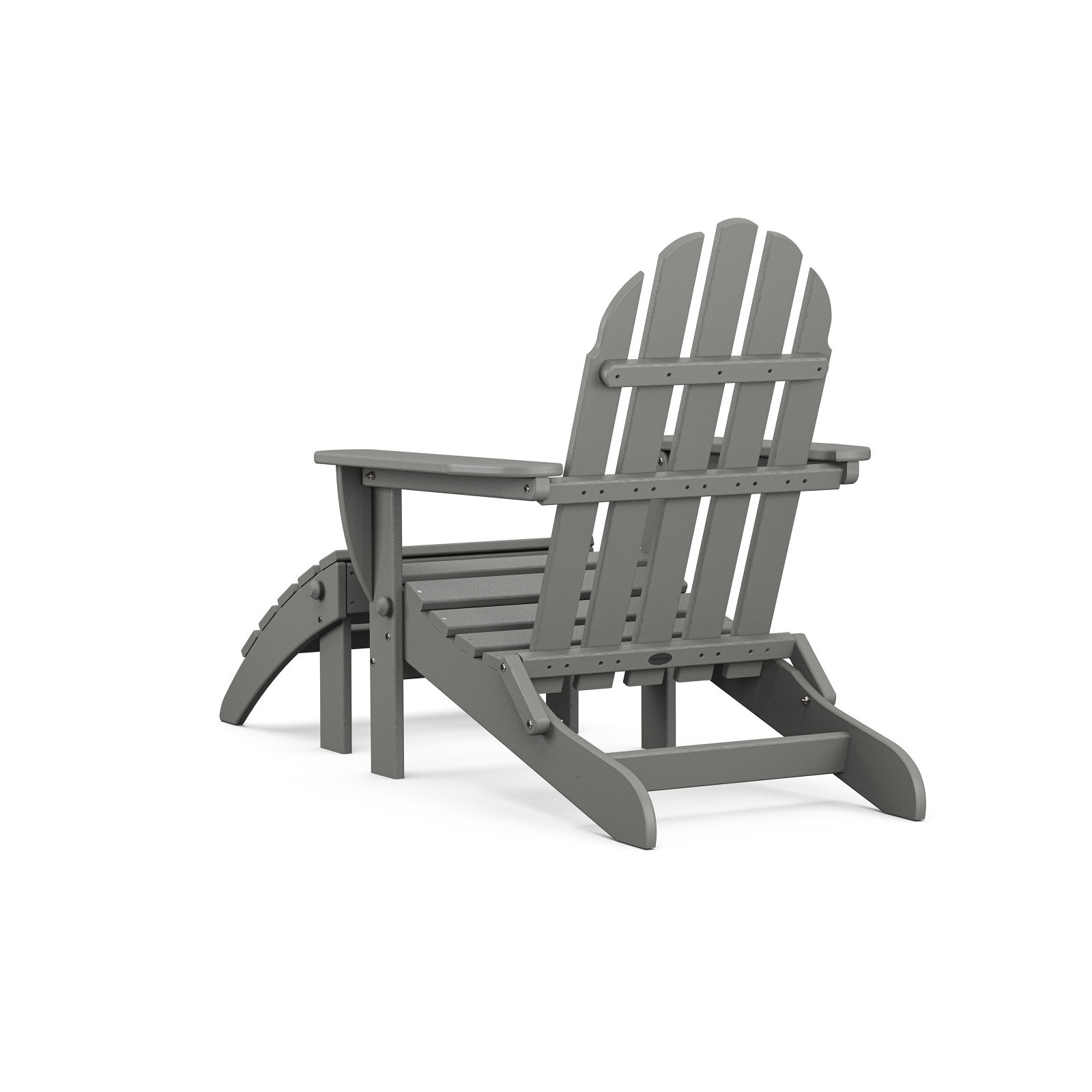 POLYWOOD Classic Adirondack 2-Piece Set, Slate Gray