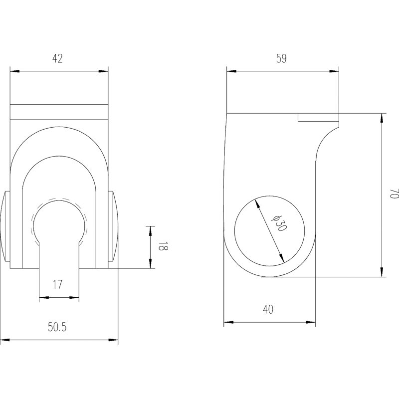 Shower Accessories Shower Wall Bracket in Chrome