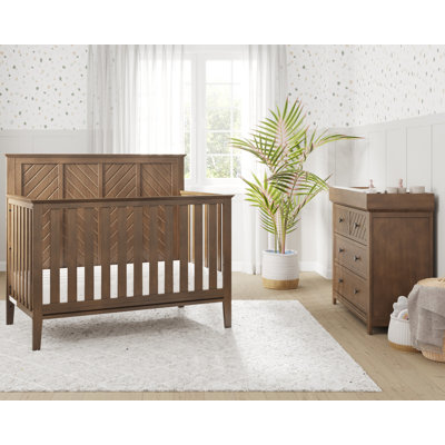 Child Craft Atwood 3-Piece Nursery Set | 4-in-1 Convertible Crib, Dresser & Changing Table Topper