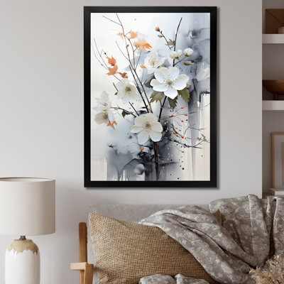 " Asian Art Apple Blossom Sumi VII "