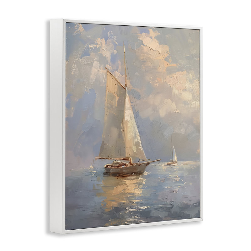 Giclée encadrée par un navire maritime sur une mer nuageuse, design par Arlington Prints, H 30 po x l 24 po