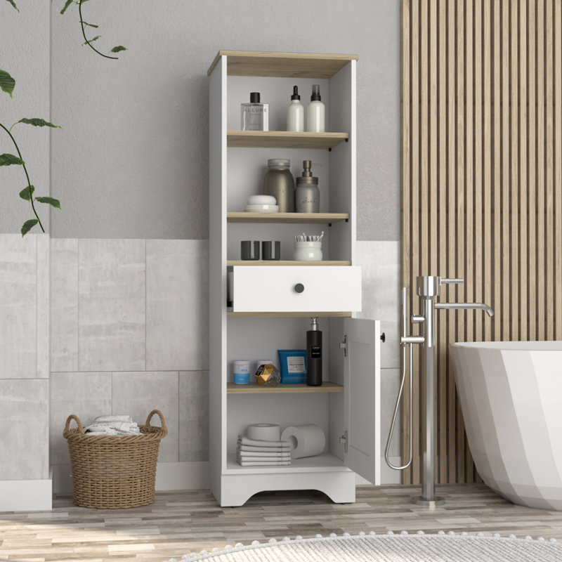 Armoire décorative, un tiroir, une armoire, Blanc