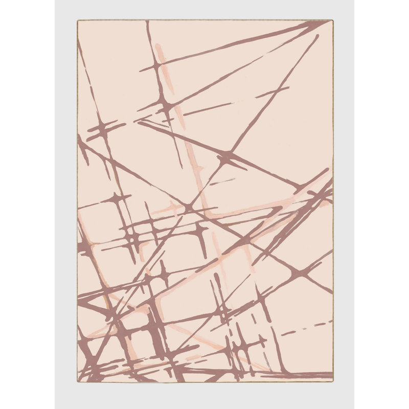 Tapis rose en polyester tissé à la machine, Rectangle de 5 pi x 8 pi
