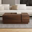 Table basse 47,2 "à plateau coulissant rectangulaire avec 2 tiroirs et 2 rangements cachés pour le salon-114197662