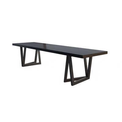 Minimalist Modern Black Solid Wood Conference Table