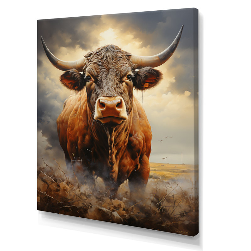 Cow Noble Guardians - Animals Canvas Art Print, H 32 po x l 16 po x P 1 po, Toile tendue