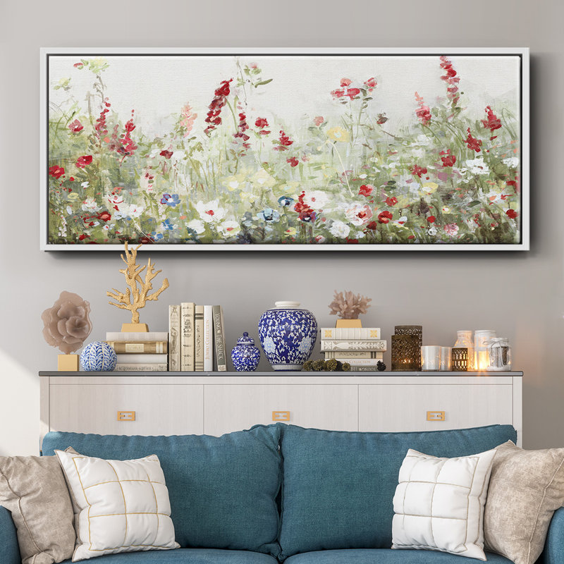 Sweet Spring Meadow - toile encadrée, H 12 po x l 30 po