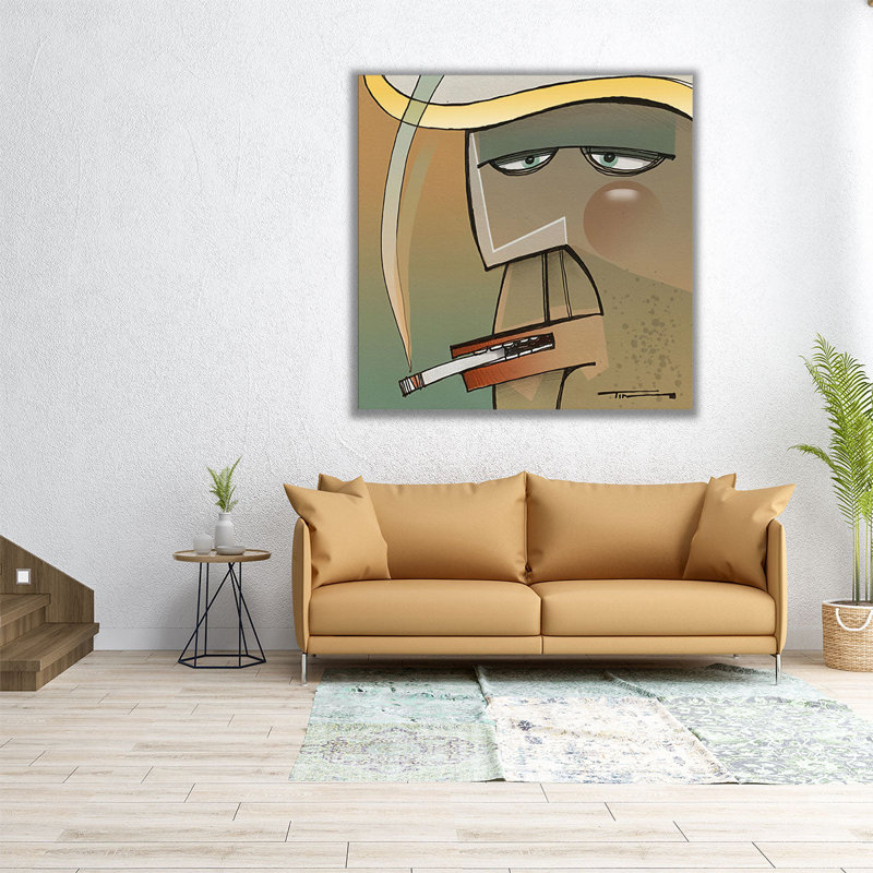 Square Smoker - Canvas Print Wall Art, 12" H x 12" W