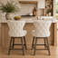 Tabouret de bar et de comptoir pivotant Caraline (ensemble de 2)-126014598-126014600