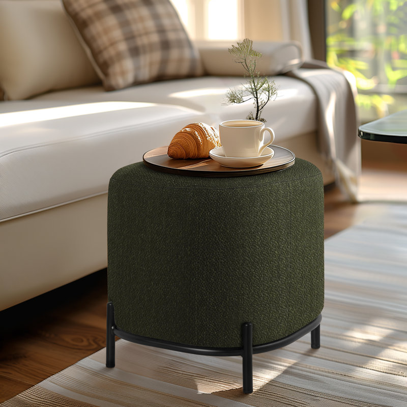 Tabouret d'appoint et repose-pieds de 18 po Daryla, Vert