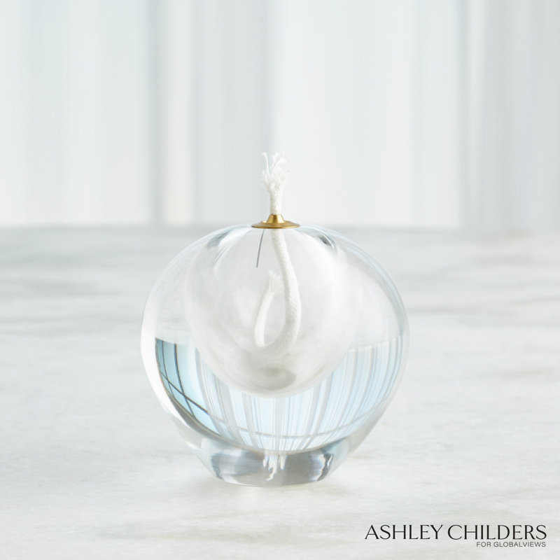 Daphne Oil Candle-Clear-Sm, 4.5" H x 4.5" W x 4.5" D