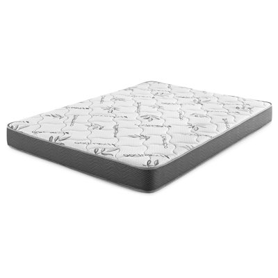 Nyon Queen Mattress, Quilted Foam, Tight Top, White Bamboo Cover 7 Inch