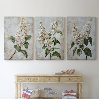 Floral Study  Series  LXXXIV  -Premium Gallery Wrapped Canvas Set -Ready to Hang