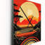 Horloge murale moderne Red Bold Sunset III - Coastal Sunset-956377528