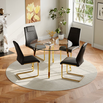 Glass Top Dining Set by Ivy Bronx