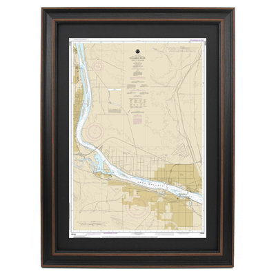 Columbia River, Pasco To Richland | Nautical Chart | Framed Print