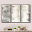 Ensemble d'art mural abstrait toile abstraite, cercle gris, décor moderne - cercles gris I-72043433-72043752
