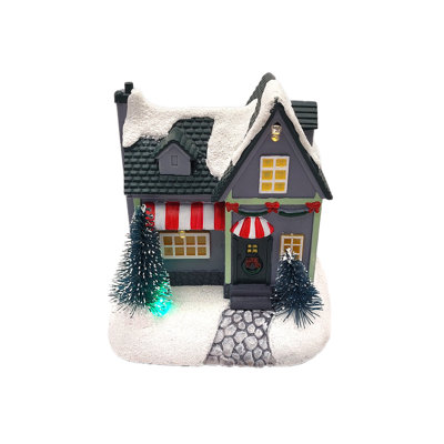 Christmas Village House with LED Lights F07M4-38-W221B