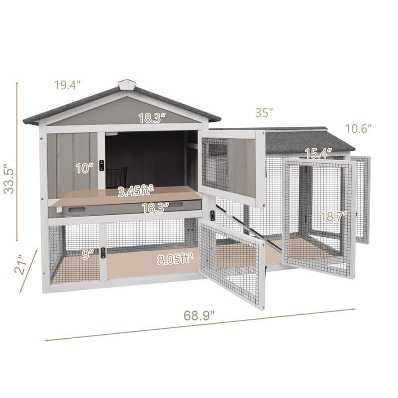 Couvercle pour lapin 68,9 "intérieur / extérieur
