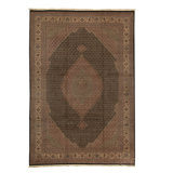 Hand-Knotted High-Quality Red and Green Area Rug