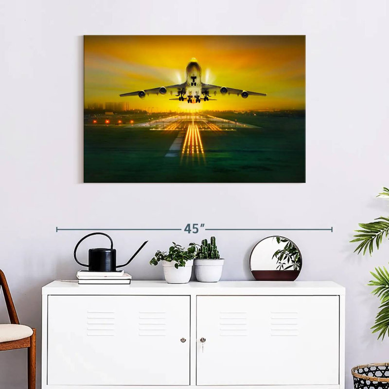 Impression sur toile, Commercial Airplanes, H 24 po x l 36 po x P 1,25 po