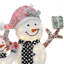 Décoration de Noël pour famille de bonhomme de neige 3 pièces avec finition givrée blanche