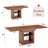 An Expandable Dining Table With Storage Space ,Expandable Kitchen Dining Table. Rectangular Pull Table With Sturdy MDF Frame,  Accommodating 4-8 People.-1240121032