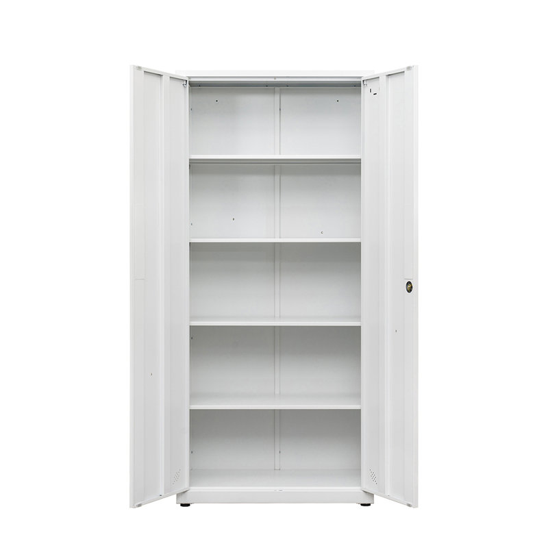 Armoire de rangement haute en acier 2 portes et 4 cloisons pour la maison / le bureau