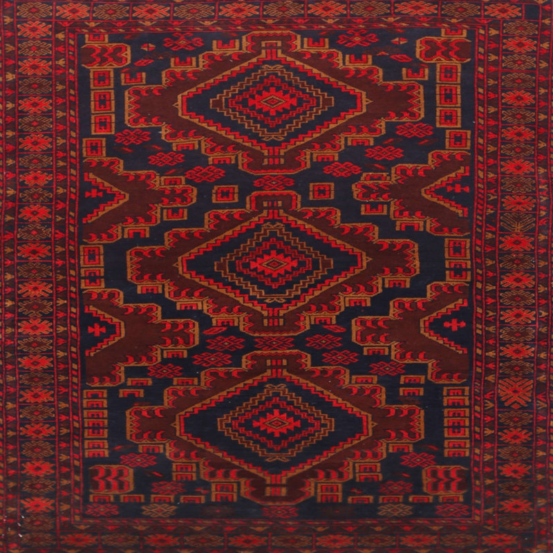 Aljean Oriental Indoor Rug, Square 4'