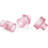 Pink Candlestick Holders Set Of 3 Glass Candle Holders For Taper Candles,Pillar Candles And Tealight Candles-122597757