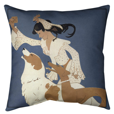 Coussin de sol à affiche pour chien rétro Auguste Roubille-standard